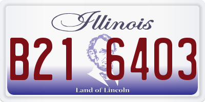 IL license plate B216403