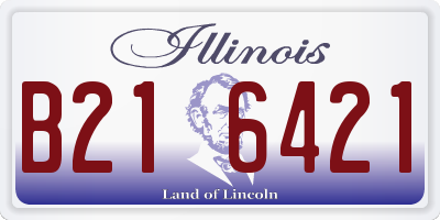 IL license plate B216421