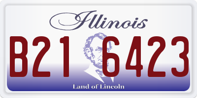 IL license plate B216423