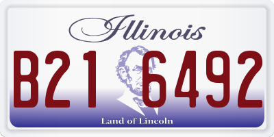 IL license plate B216492