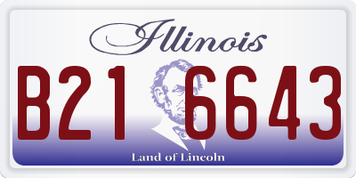 IL license plate B216643