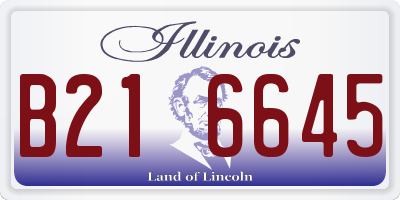 IL license plate B216645