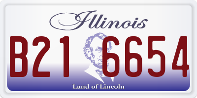 IL license plate B216654