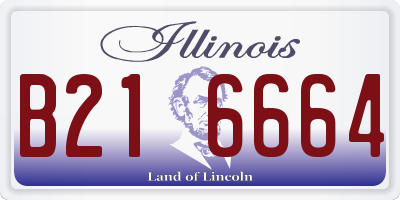 IL license plate B216664