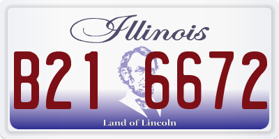 IL license plate B216672
