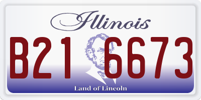 IL license plate B216673