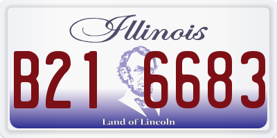 IL license plate B216683