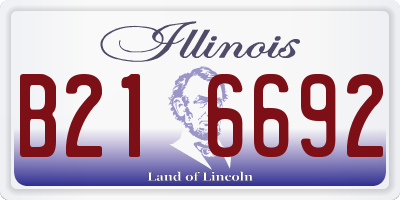 IL license plate B216692