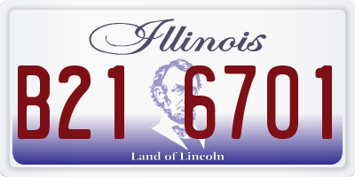 IL license plate B216701