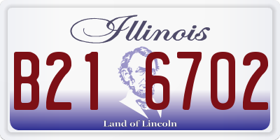 IL license plate B216702