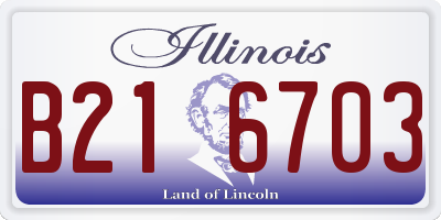 IL license plate B216703