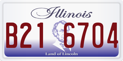 IL license plate B216704