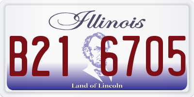 IL license plate B216705