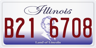 IL license plate B216708