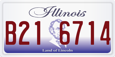 IL license plate B216714
