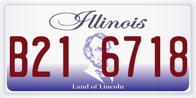 IL license plate B216718