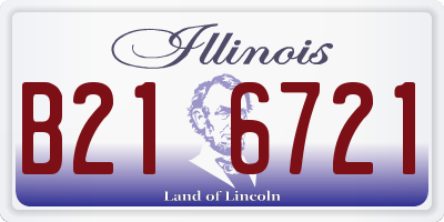 IL license plate B216721