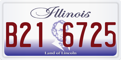 IL license plate B216725