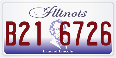 IL license plate B216726
