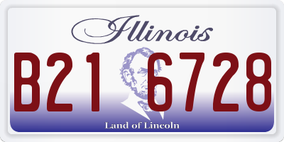 IL license plate B216728
