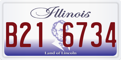 IL license plate B216734
