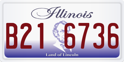 IL license plate B216736