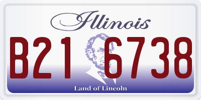 IL license plate B216738