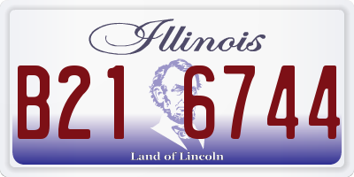 IL license plate B216744
