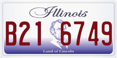 IL license plate B216749