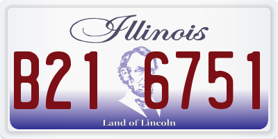 IL license plate B216751