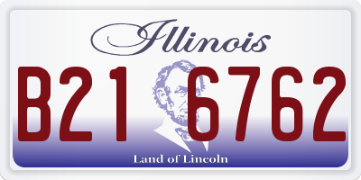IL license plate B216762