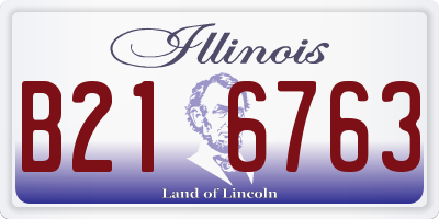IL license plate B216763