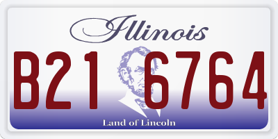 IL license plate B216764