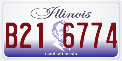 IL license plate B216774