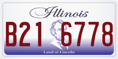 IL license plate B216778