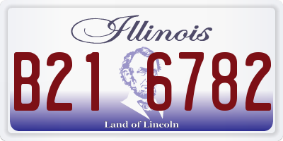 IL license plate B216782