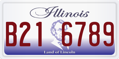 IL license plate B216789