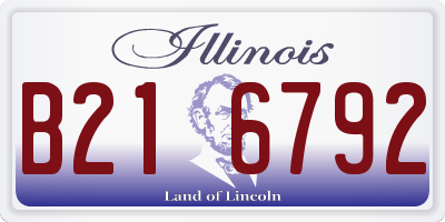 IL license plate B216792