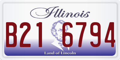IL license plate B216794