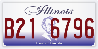 IL license plate B216796