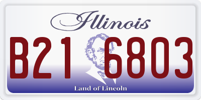 IL license plate B216803