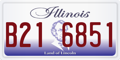 IL license plate B216851