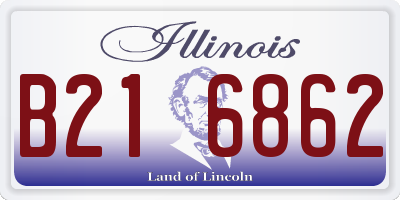 IL license plate B216862