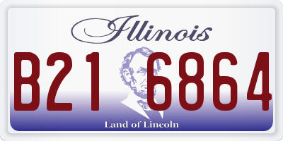 IL license plate B216864