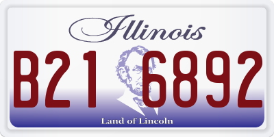 IL license plate B216892