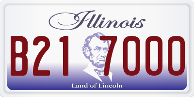 IL license plate B217000