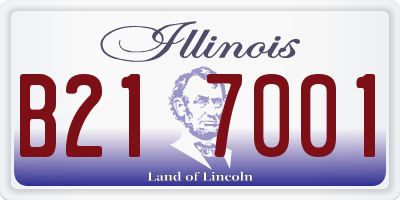 IL license plate B217001