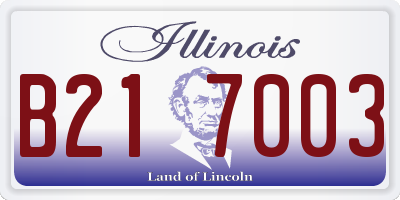 IL license plate B217003