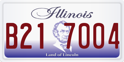 IL license plate B217004