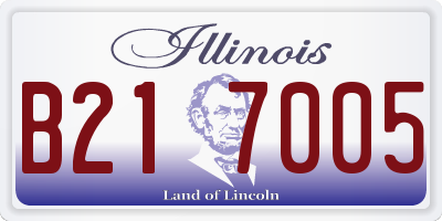 IL license plate B217005
